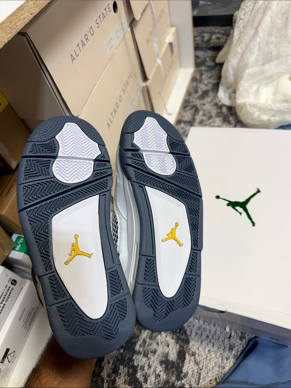 Nike Kids White/Blue/Red Retro Sneakers - Picture 5 of 5